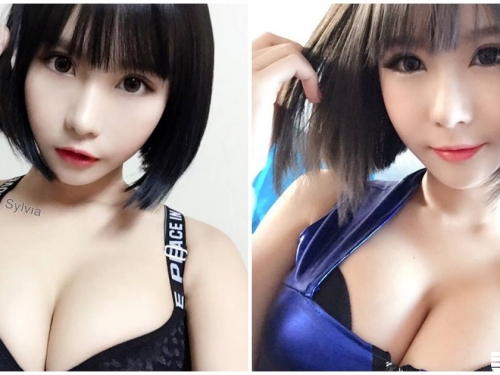 短髮女甜心「希維亞」！　火辣比基尼照好兇悍，F奶快爆出來了！