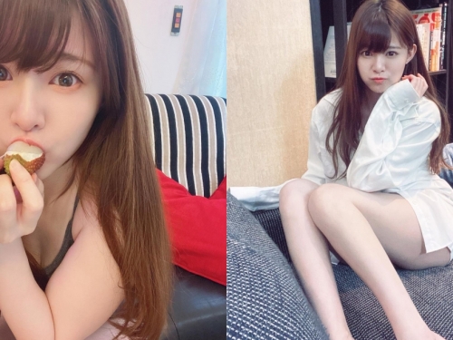 甜美迷人「實況主正妹」Vivi 林芝衣，下身失蹤的男友襯衫裝秀「白嫩美腿」！