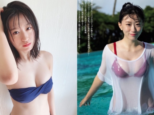 19 歲女團 NMB48 成員「上西怜」身材超不科學！濕身曬「F 罩杯」辣翻