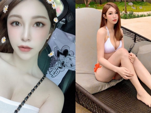 國內度假也要辣！長腿睡美人「蔡雨雨」不只腿犯規，上圍「乳波蕩漾」粉絲受不了