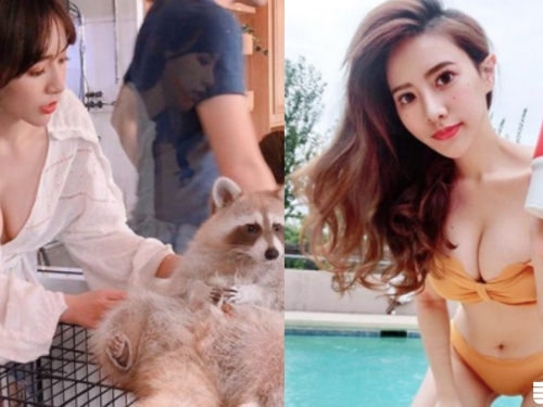 這...太大了浣熊不敢直視！「白嫩爆乳正妹」襯衫領口大深V，「渾圓半球」實在太誘人!