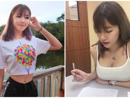 爆乳妹用大碗公考試！「飽滿乳量」辣到旁邊同學都暈了！