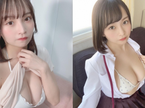 白色擔當連內衣都穿白色的！巨乳蘿莉「大嶋みく」挺90H唱跳