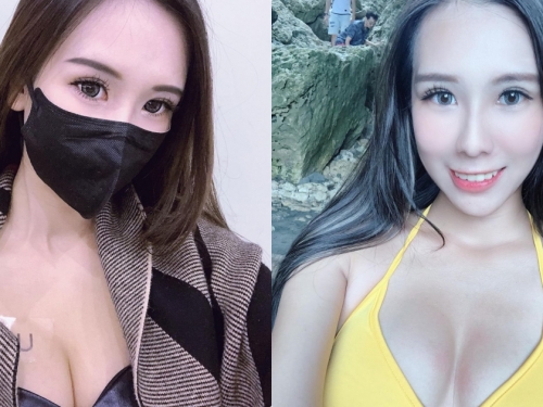 正妹「佳蓉」戴口罩自拍超爆乳，「邪惡的視角」電力超強大！