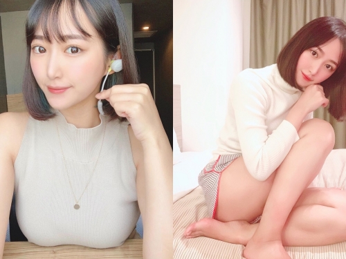 混血甜美實況主「川瀬もえ」胸前長輩太沈重「乳壓書桌」極品自拍　看了好想幫扶一把