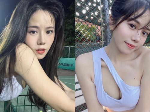 甜美護理師「姜冪 Hami Chiang」是網球美少女　自備兩顆球就上場！