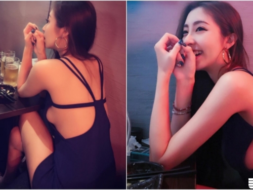 好強！居酒屋出現雪白美背「露乳妹子」衣服超通風！「渾圓南半球」不用喝就先醉了