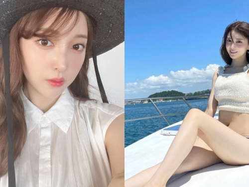 美腿正妹「臉蛋神似三上悠亞」，做日光浴的美腿太逆天！