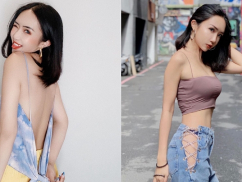 強大的辣氣！個性正妹「Serena Lin」性感帶輪流展示，強力簍空讓司機坐等大飽眼福！