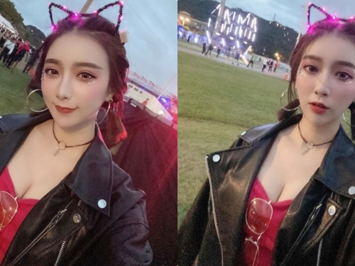 Ultra Taiwan發現極品美胸妹「michi 美千」，「紅色爆乳裝」讓現場氣氛更嗨了！