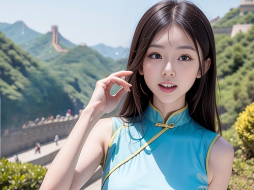 AI生成美女~Great Wall of China