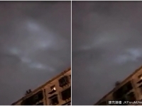 福建夜空驚現奇異不明發光體亂竄