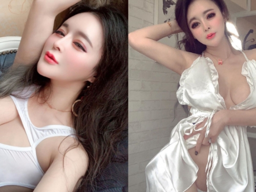 一早就吃糖！「冰冰Gina」緞面睡衣掏出大奶，邪惡雙手更從大腿撩到水蛇腰！