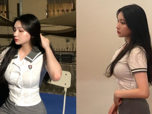 現在小孩到底都吃什麼？南韓高校妹「發育良好」快把制服撐壞了