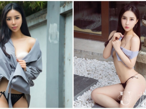 「爆乳正妹」大衣下只有穿內衣！還有超寬鬆上衣讓美乳若隱若現，每個動作都是勾引！
