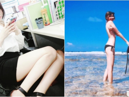 辦公室又見「美腿女同事」！OL套裝白皙美腿讓人分心！去海邊還當眾「解開比基尼」！