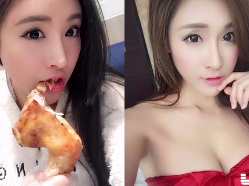 好想吃掉！「美乳正妹」享受美食畫面太可口！比起雞腿更想啃的絕對會是…