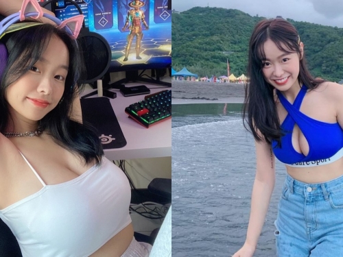 「正妹直播主」開播穿搭好清涼！渾圓美乳超養眼，海邊比基尼「半乳溢出」！