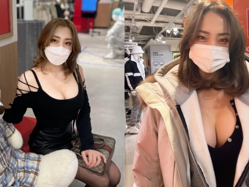 與「口罩女友」的火辣約會，「拉鍊下的豐滿乳量」看了鼻血狂噴！