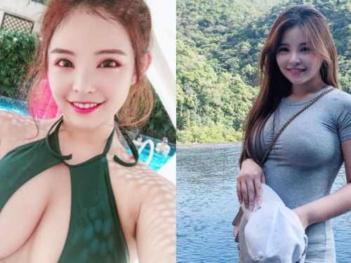 叫圓圓有圓圓！甜美巨乳妹「Cynthia」性感開胸泳裝展現渾圓線條