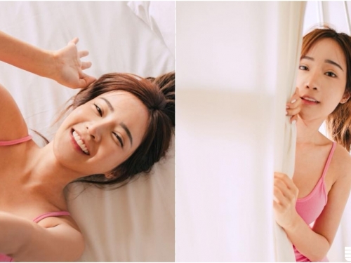 「甜美妹子」清晨沖澡！換上居家小背心＋熱褲，「極品曲線」藏不住！