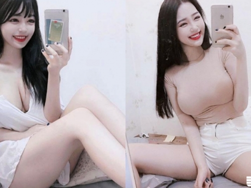 在家不準穿衣服！「爆乳正妹」在家太隨性，「形狀明顯」隨時都在走光邊緣啊...