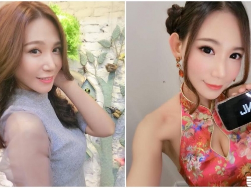 正妹楊羽霏穿上火辣旗袍，小露事業線「誘惑力滿滿」！