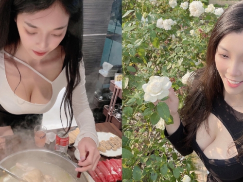 上帝視角唯一正解！「羅莉 Rolly」超敬業　業配美食必爆乳合照