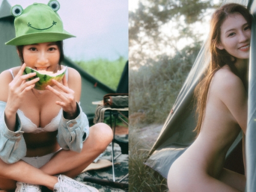 雙十假期一起露營去！JVID「野營少女」戶外解放衣物束縛！