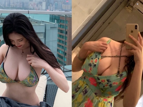 大眼妹「Olivia」屋頂放風　比基尼展現超有份量的巨乳身材