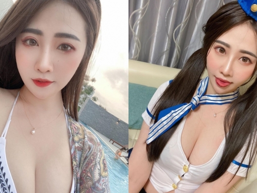 粉絲福利發起來！「巨乳正妹」破3萬追蹤化身「火辣空姐」，低胸制服性感爆表！