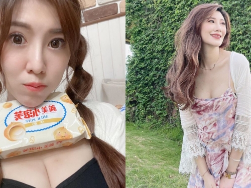 氣質美女主持「蓁蓁」大泡芙上擺小泡芙，雙重奶香夾擊的可口畫面～
