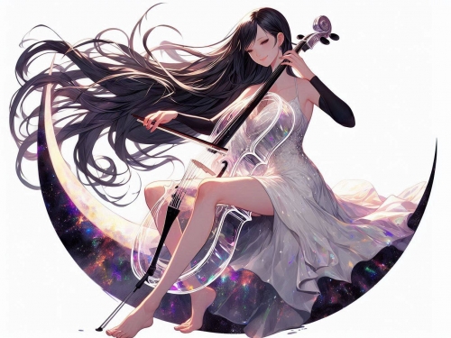 Sister playing the cello