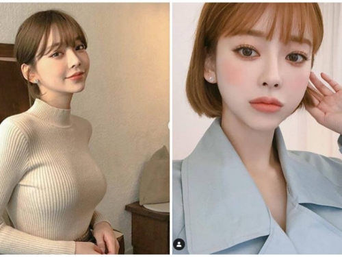超會擺POSE的豐唇正妹「taeri」，穿緊身毛衣展現「性感好曲線」！