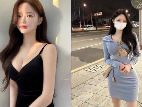 路上的口罩小姐姐「展現緊身曲線」，「超S級線條」好極品啊！