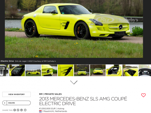 全球首款量產「純電超跑」Mercedes-Benz SLS AMG 上線拍賣中！開價超過3千萬台幣...