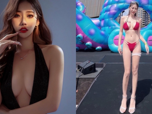 濕身預備！性感小野馬「玟妡Wen Hsin」超吸睛，「火辣長腿」征服全場！