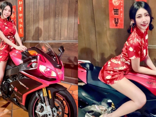 「重機女神」王晨飄 Sofia爆乳旗袍露美腿，超可愛移車影片吸6萬人觀看！
