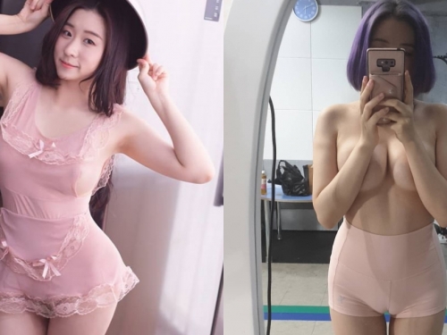 超猛駱駝蹄女子！「正面爆乳」還不夠，超緊身內褲把「下面形狀」全勒出來啦！