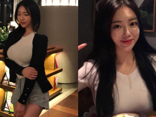 妹子「殘暴級巨乳」快擠爆上衣！8字波畫面太衝擊，要衝廁所解放一下啦