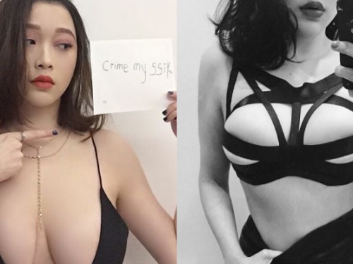 太猛！「豪乳正妹」繃帶裝包裹美乳竟「擠壓溢出」！果真滿出來又漫出來...