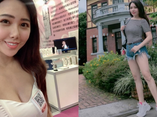 白皙美女「楊可芯」乳量制霸展場，32E非常規尺寸不輕易見人！