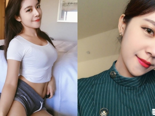 長榮空姊94讚！制服底下藏超火辣「前凸後翹」，換上居家睡衣身材更是不得了！