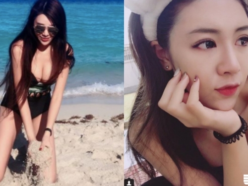 要掉出來啦！爆乳正妹「安琪」沙灘玩沙好吸睛，「飽滿木瓜奶」曬太陽果然更成熟了！