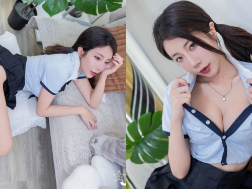 新來的轉學生是「爆乳等級」，主動坐我身上...還火辣大開腿！