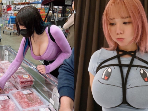 美式賣場遇「口罩巨乳妹」火辣採購　原來是乳量最猛的泥泥學姐