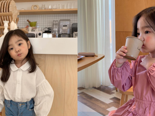 超齡穿搭！韓國五歲小女孩駕馭「溫柔小姊姊」風，變身小大人毫無違和感