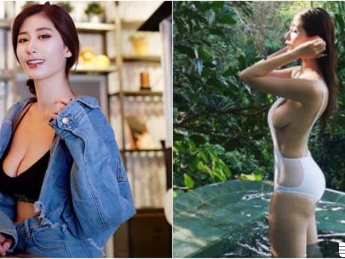 滿出來啦！「大奶姊姊」身材好兇猛！「渾圓側乳」份量超足泳裝根本包不住！