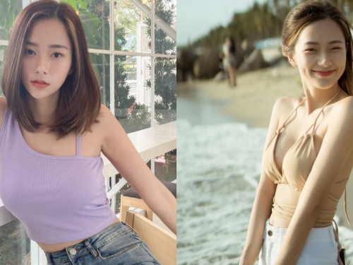 超清新甜美的「酒窩正妹」！笑容讓人瞬間戀愛，「渾圓美胸」殺傷力也好猛！