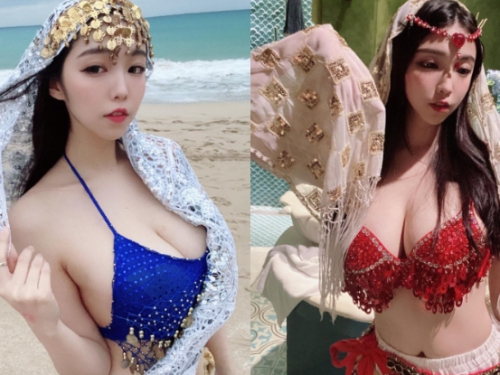 「騷辣豔后」歐派太洶湧，「水蛇腰頂巨乳」真是壓力山大